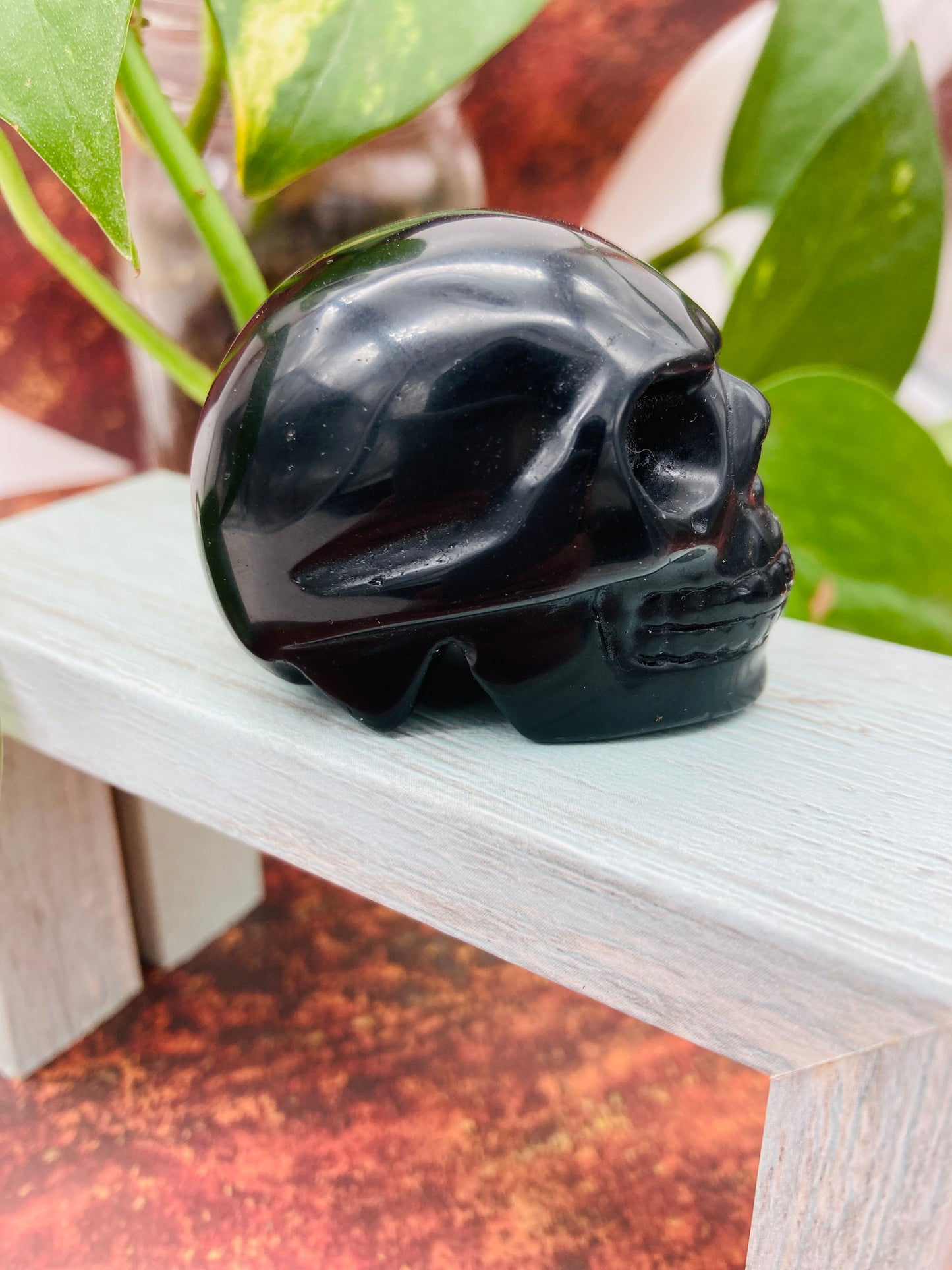 Black Obsidian Skull