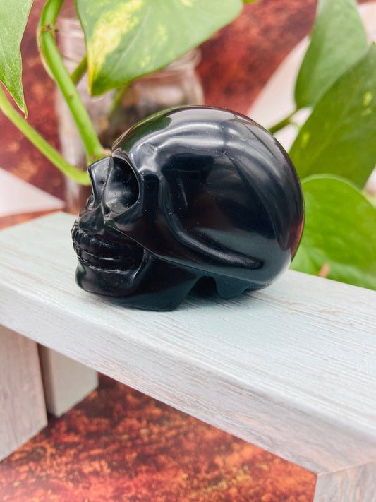 Black Obsidian Skull