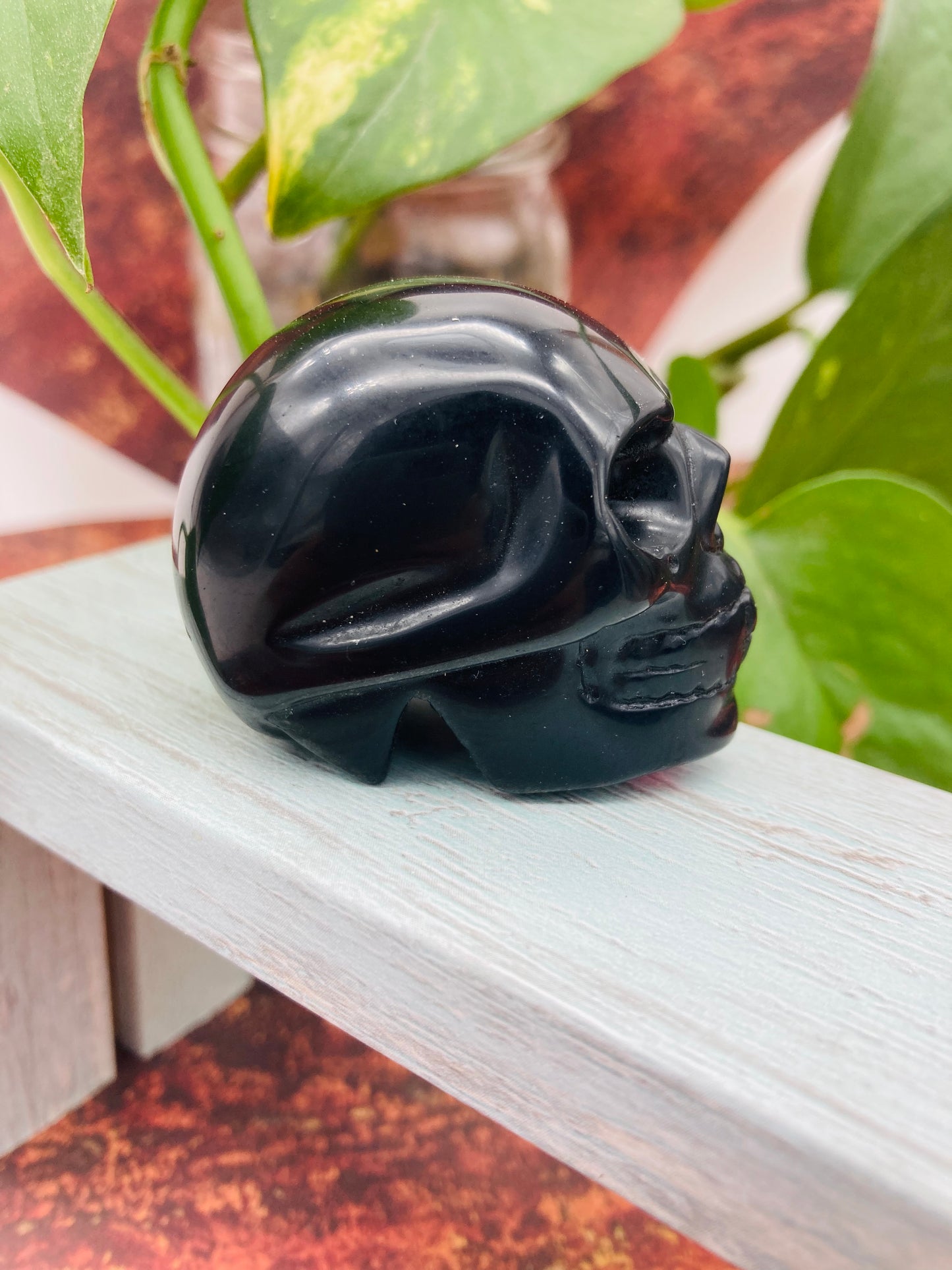 Black Obsidian Skull
