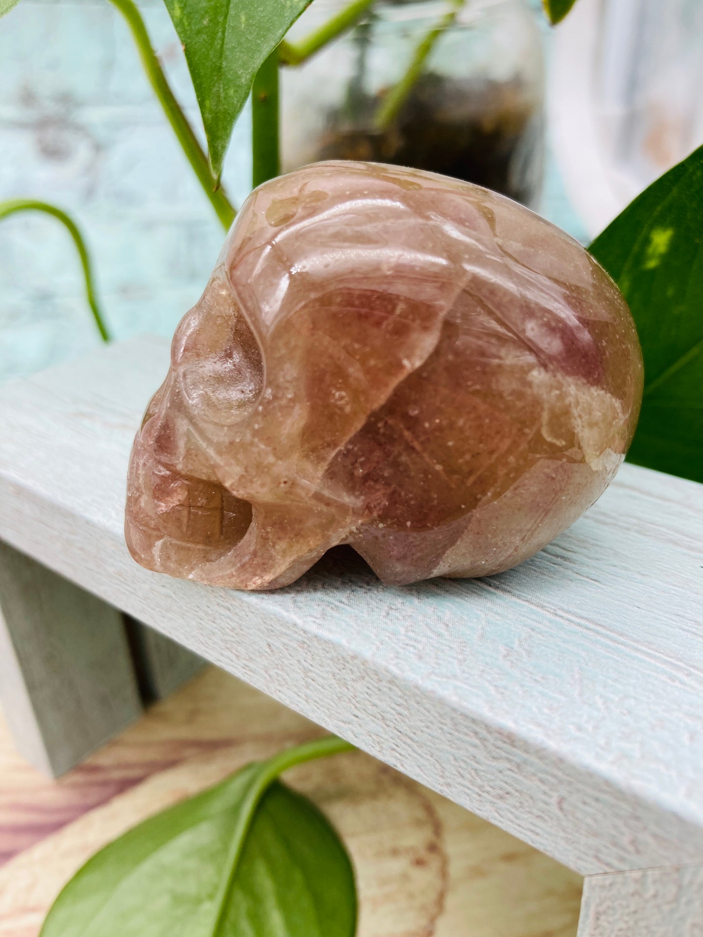 Strawberry Quartz Skull 2