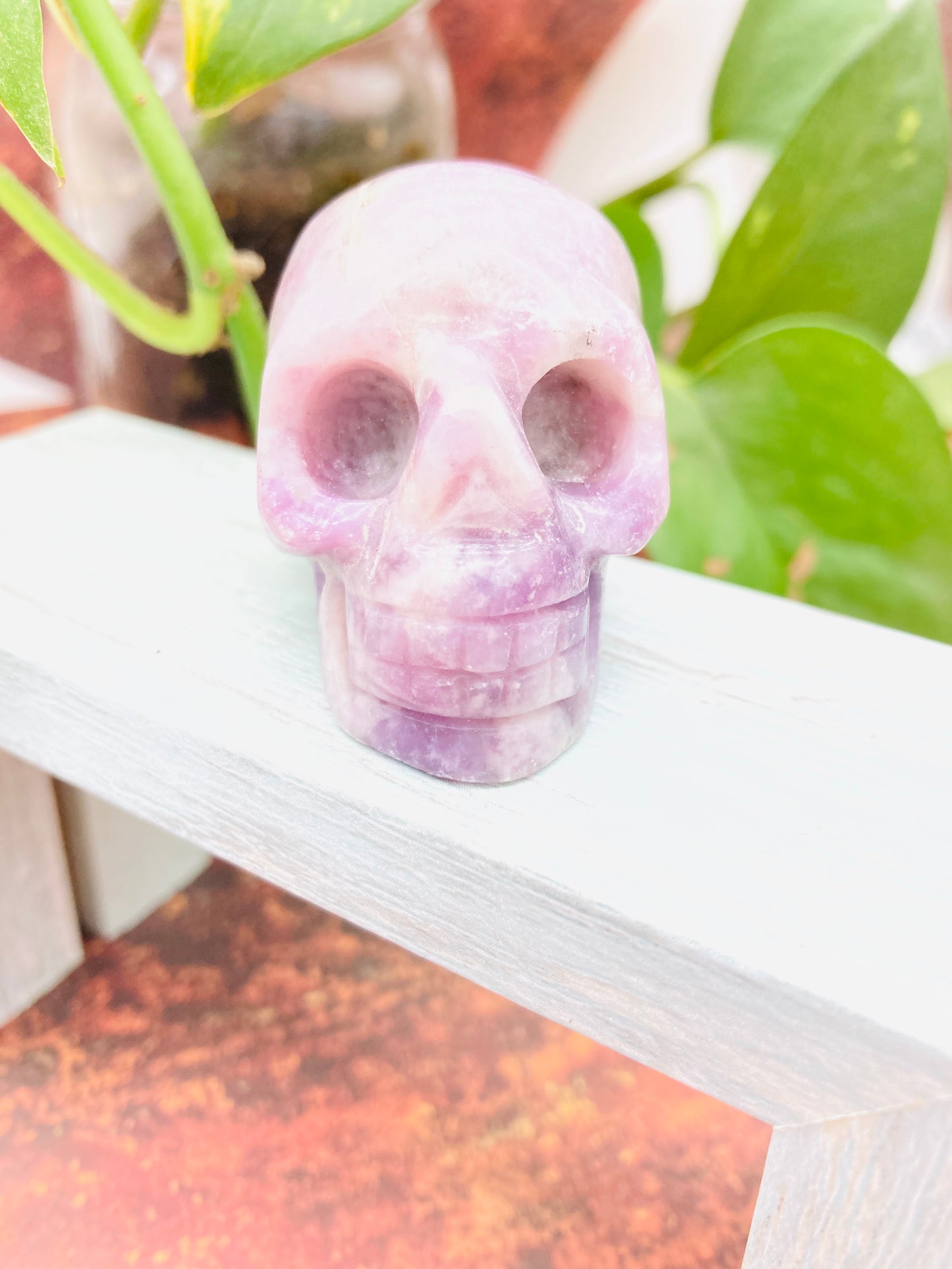 Lepidolite Skull