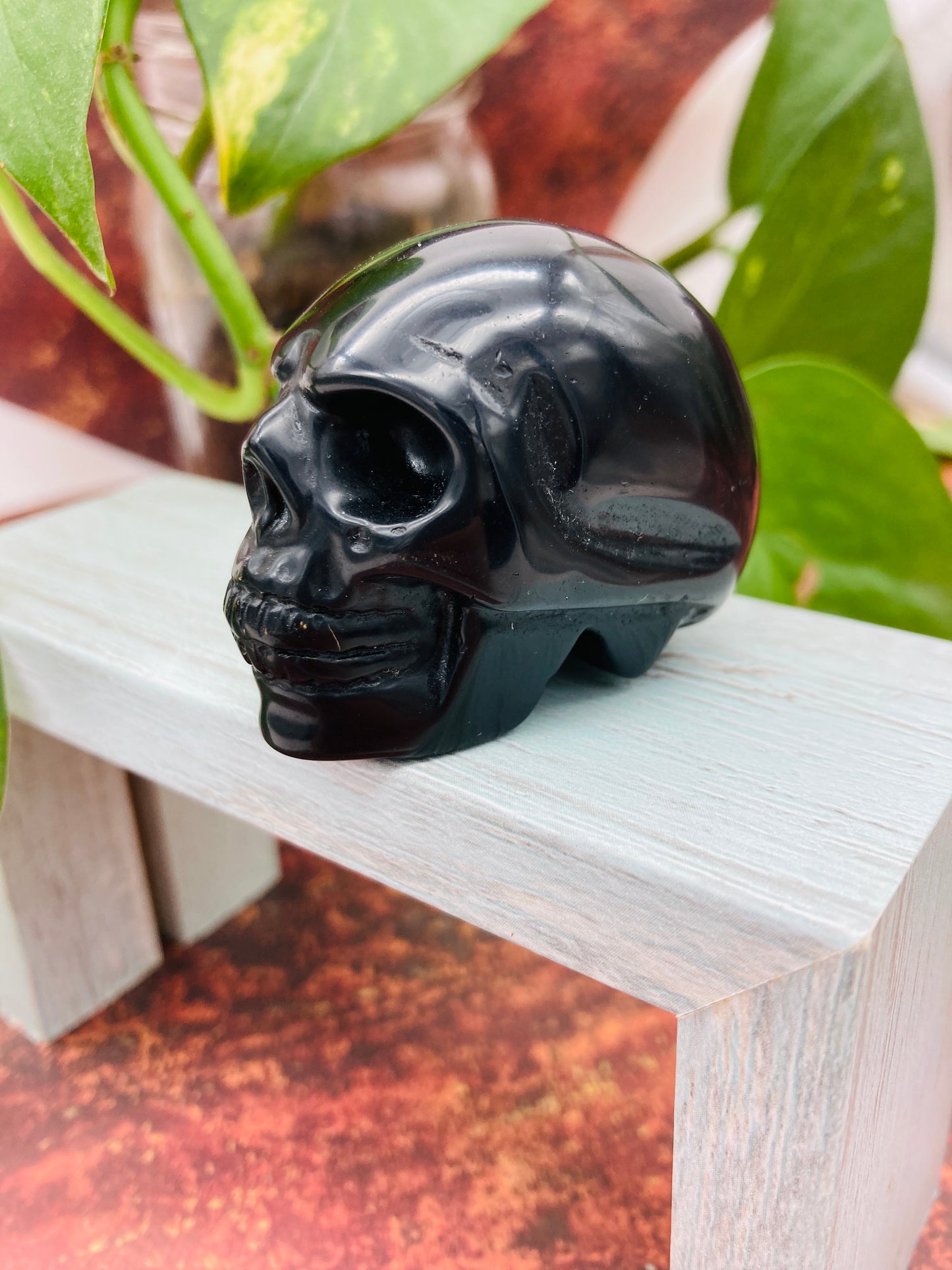 Black Obsidian Skull
