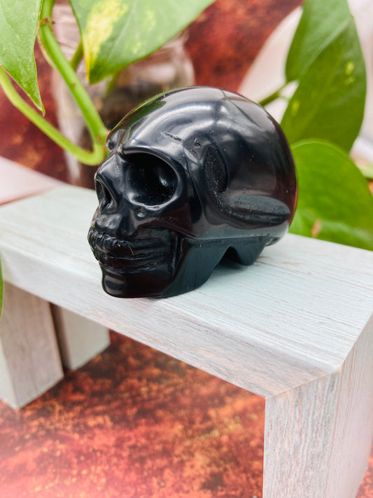 Black Obsidian Skull