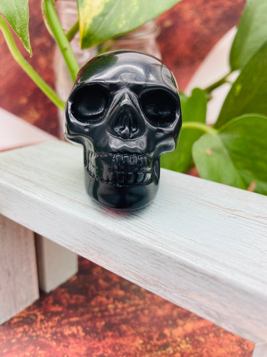 Black Obsidian Skull