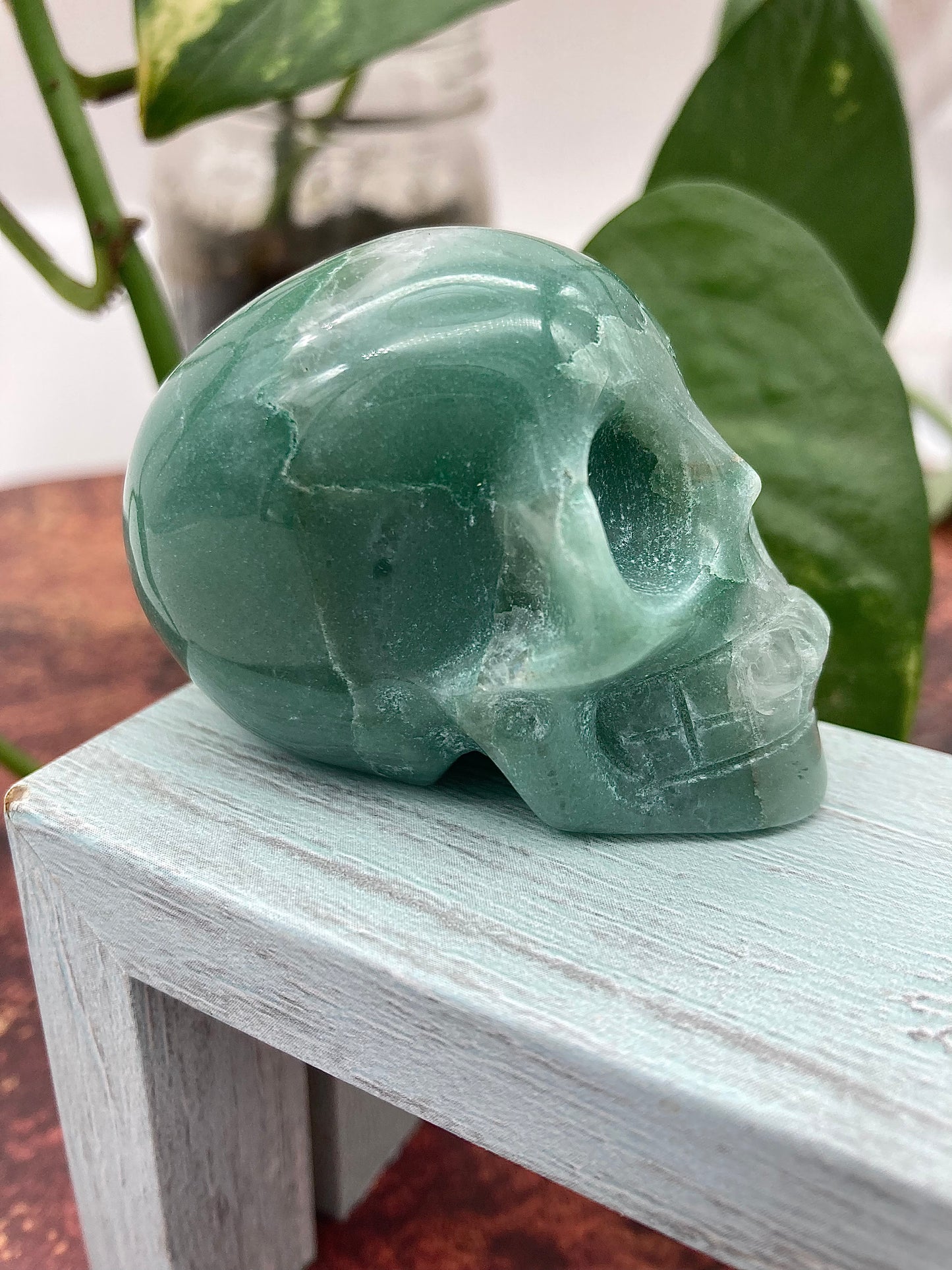 Green Aventurine Skull