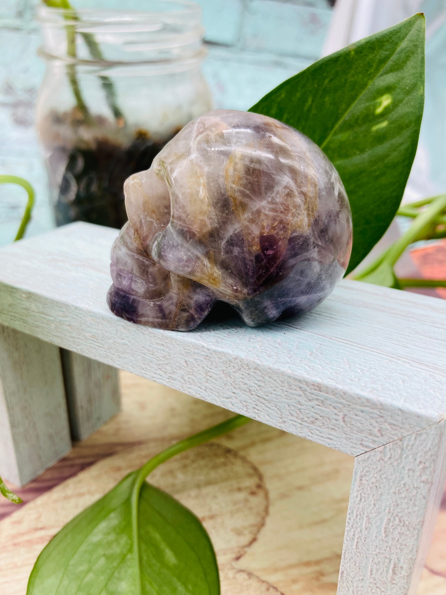 Chevron Amethyst Skull