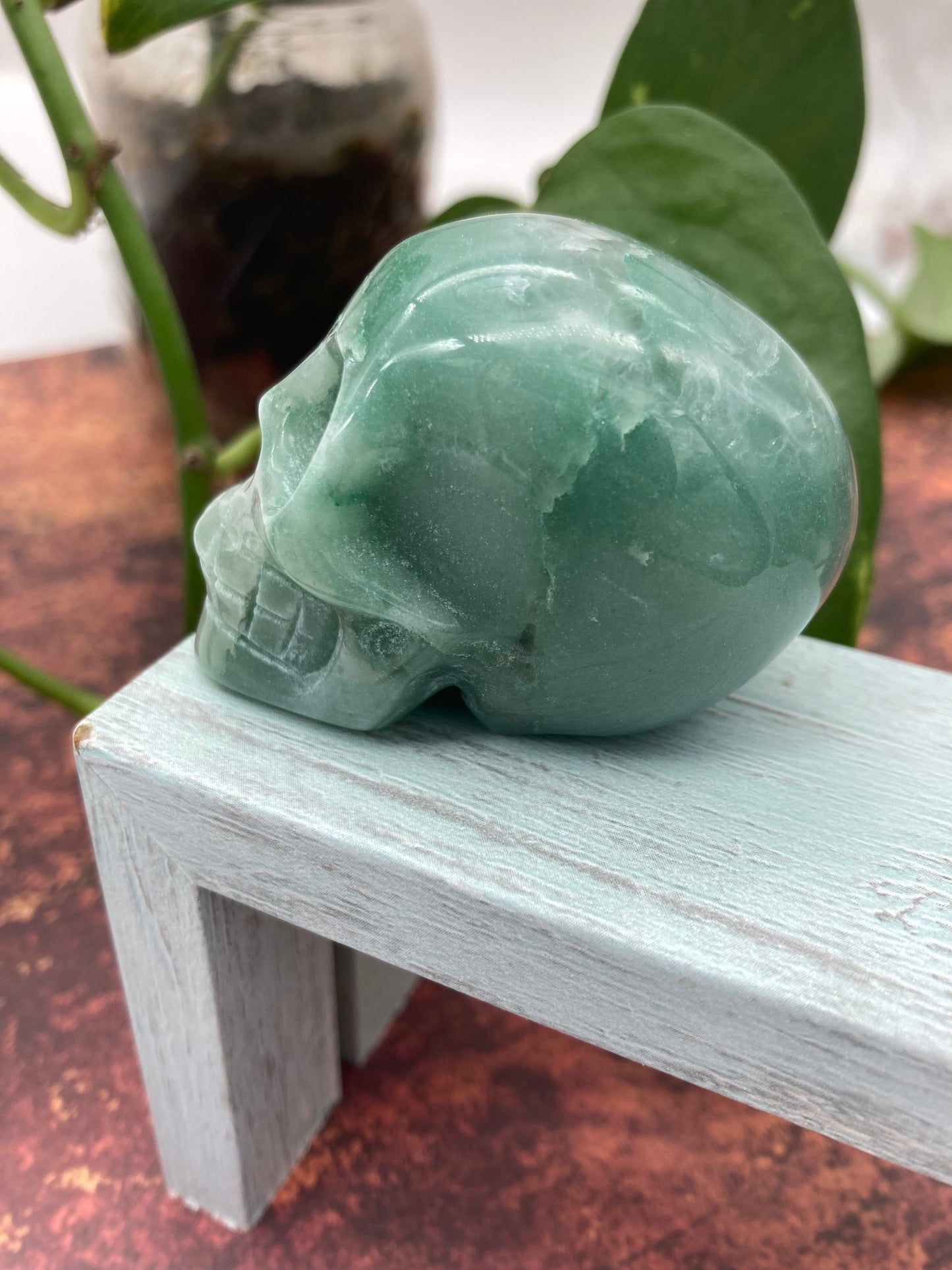 Green Aventurine Skull
