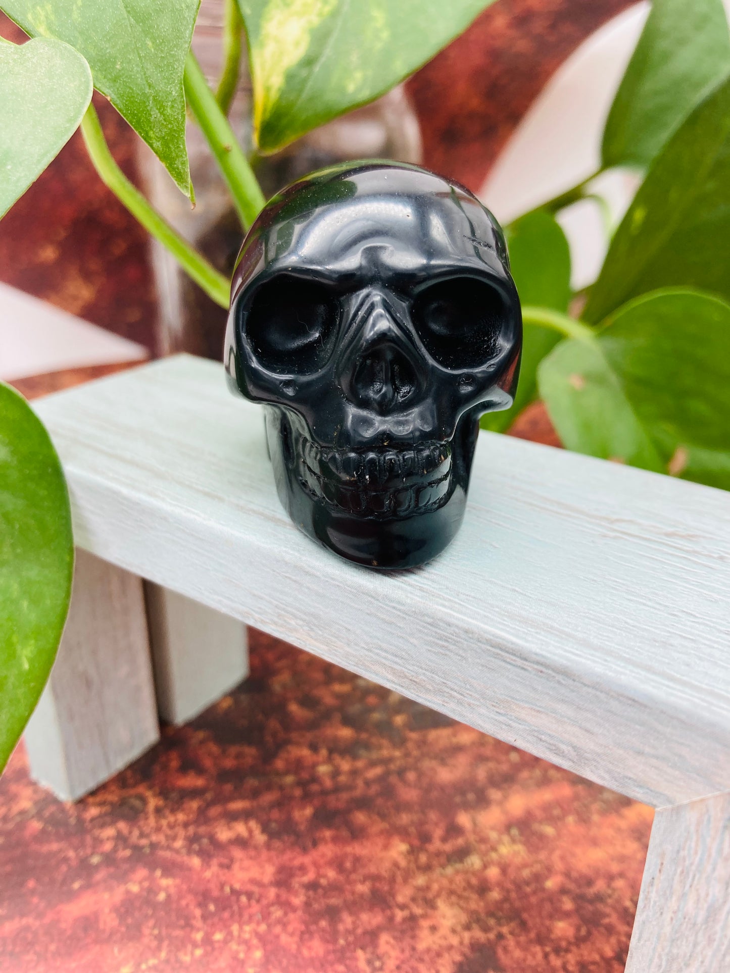 Black Obsidian Skull
