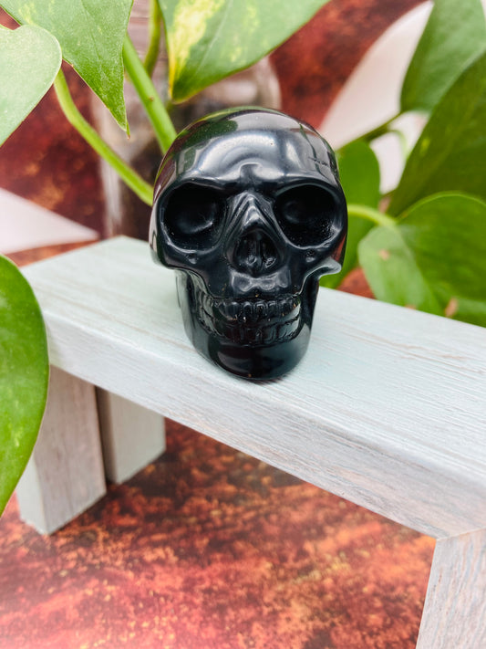 Black Obsidian Skull