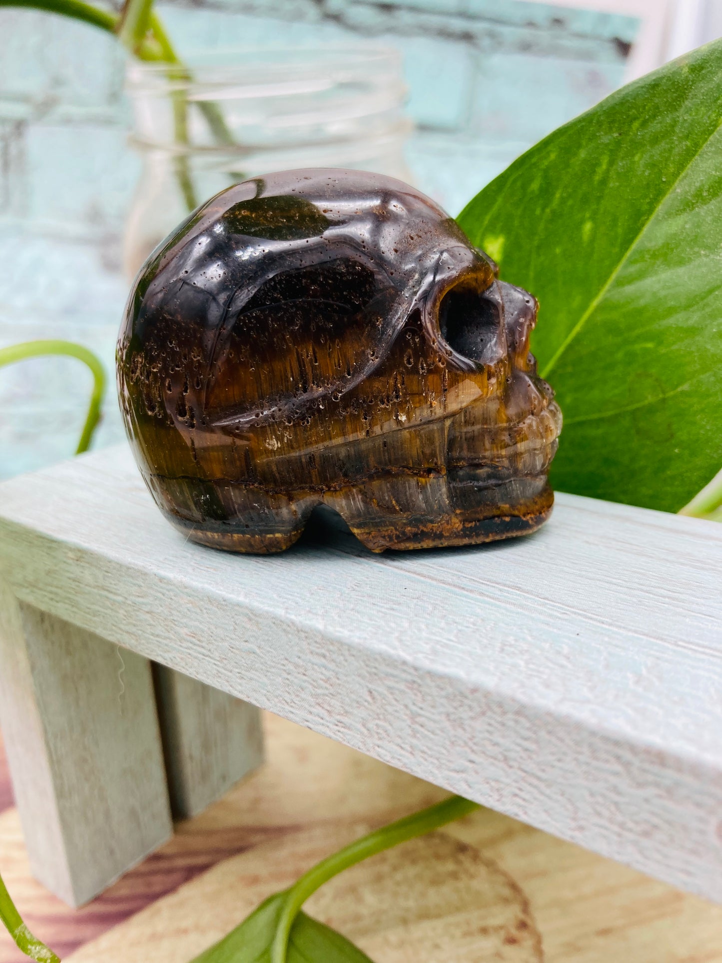 Tigers Eye Skull
