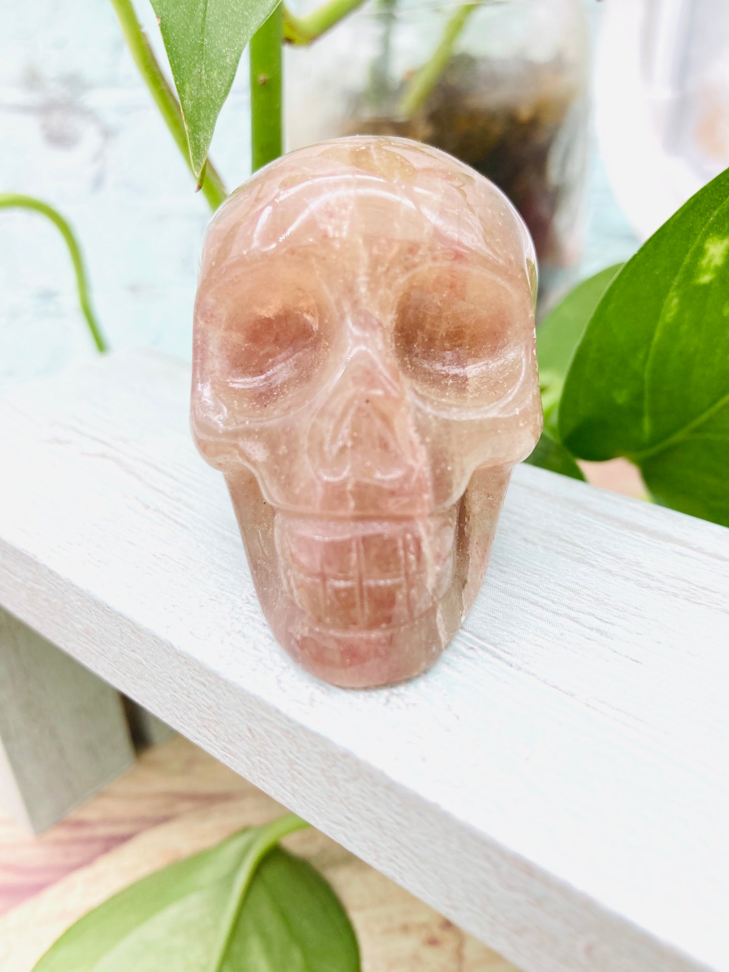 Strawberry Quartz Skull 2