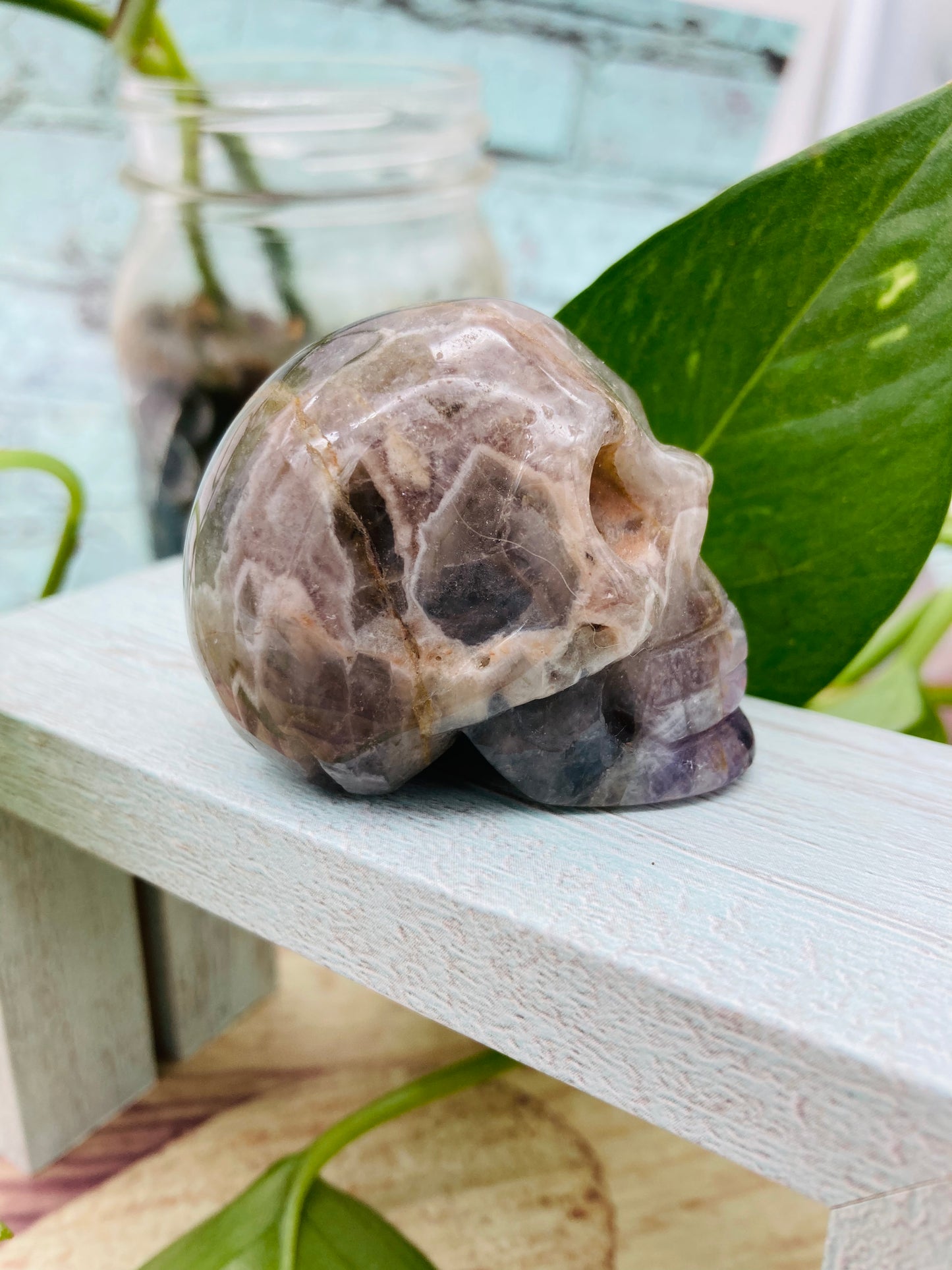 Chevron Amethyst Skull