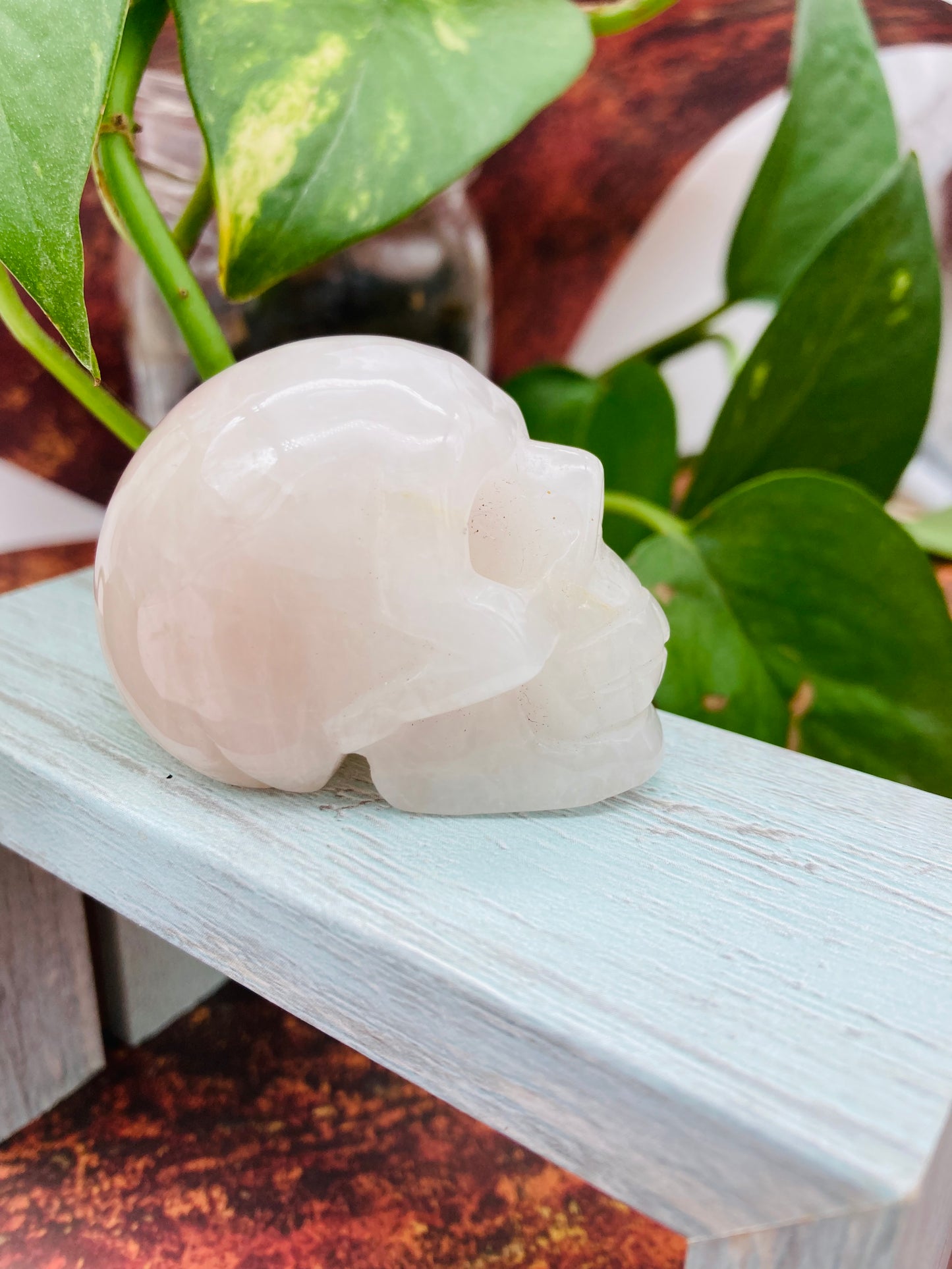 Rose Quartz Skull