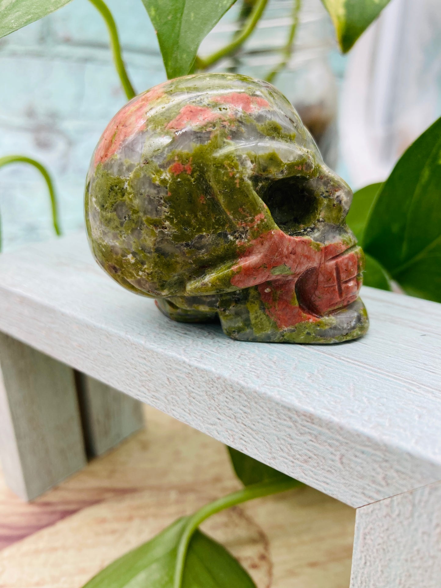 Unakite Alien Skull
