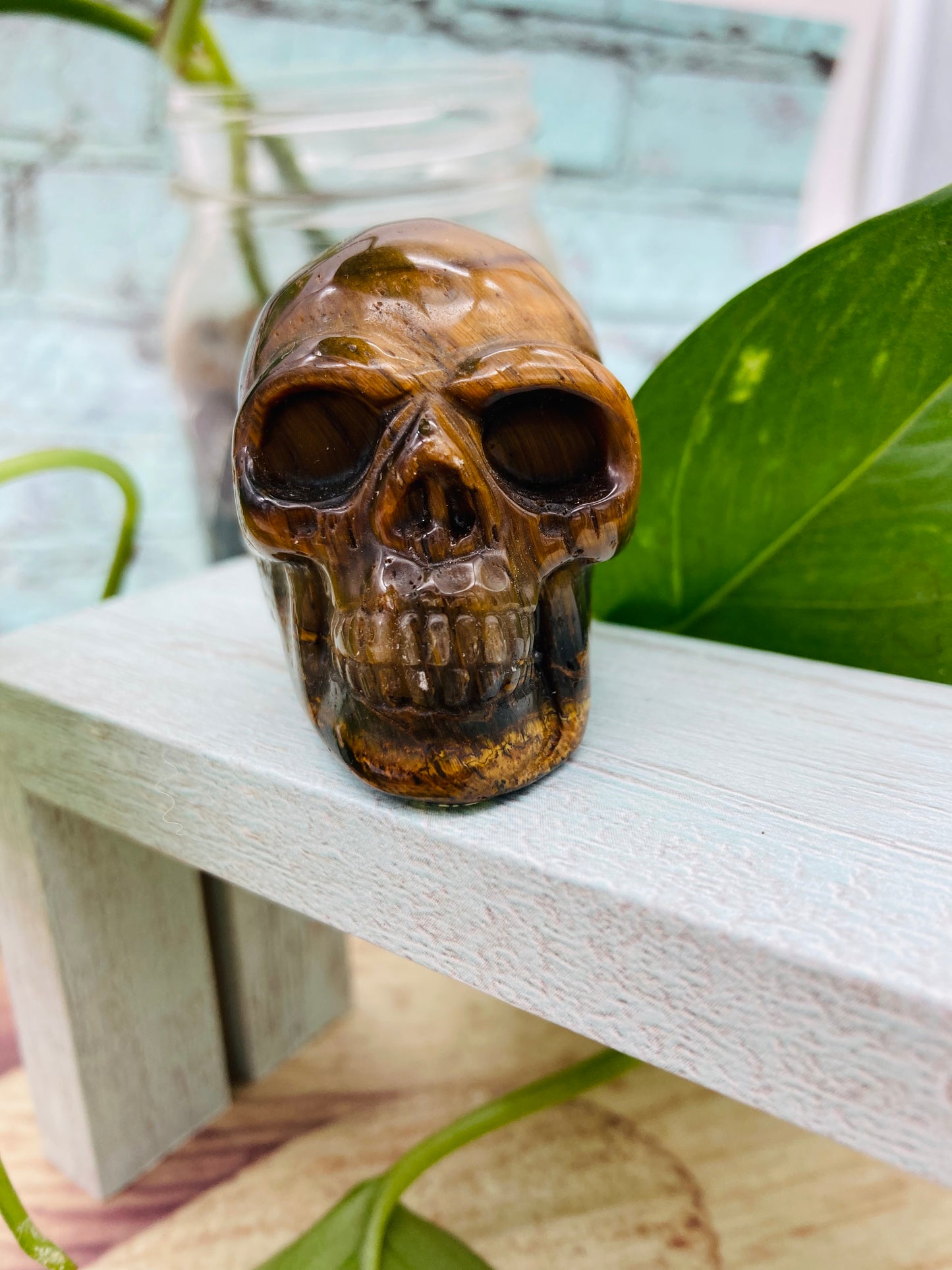 Tigers Eye Skull
