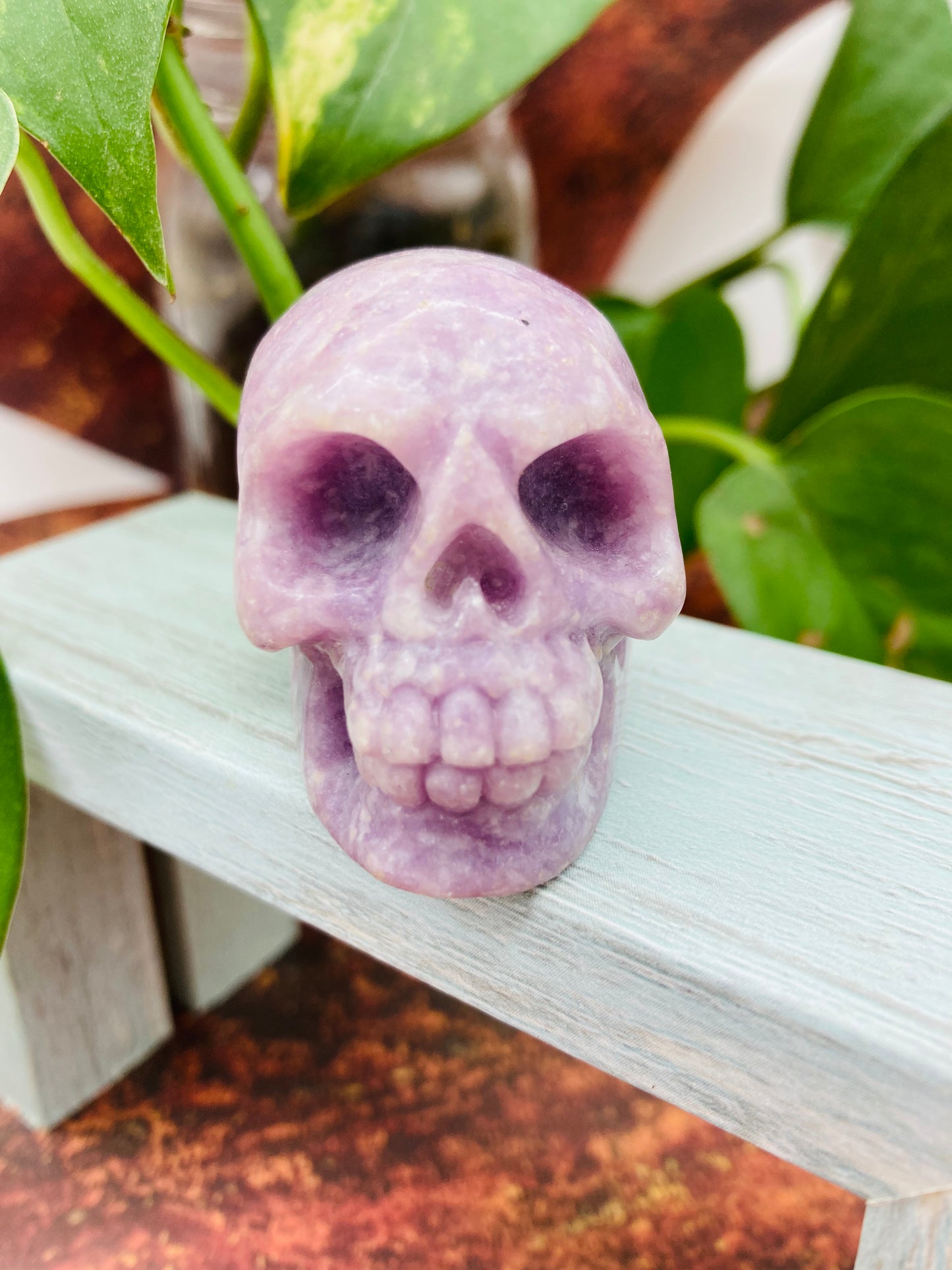 Lepidolite Skull