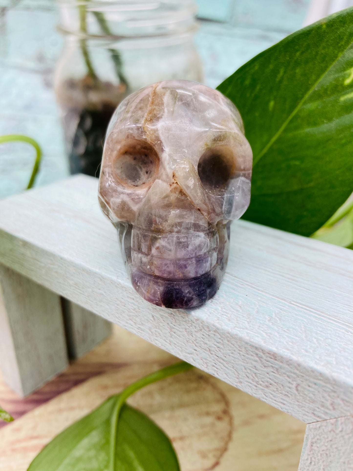Chevron Amethyst Skull